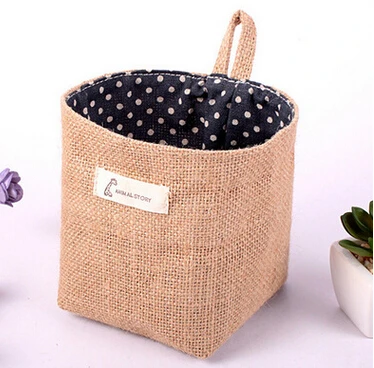 Home Furnishing Cotton Bags Double Fabric Wall Hanging Bag Home Furnishing Cotton Bags Double Fabric Wall Hanging Bag Pocket Containing Small Desktop Dormitory Free Shipping In Storage Holders Racks