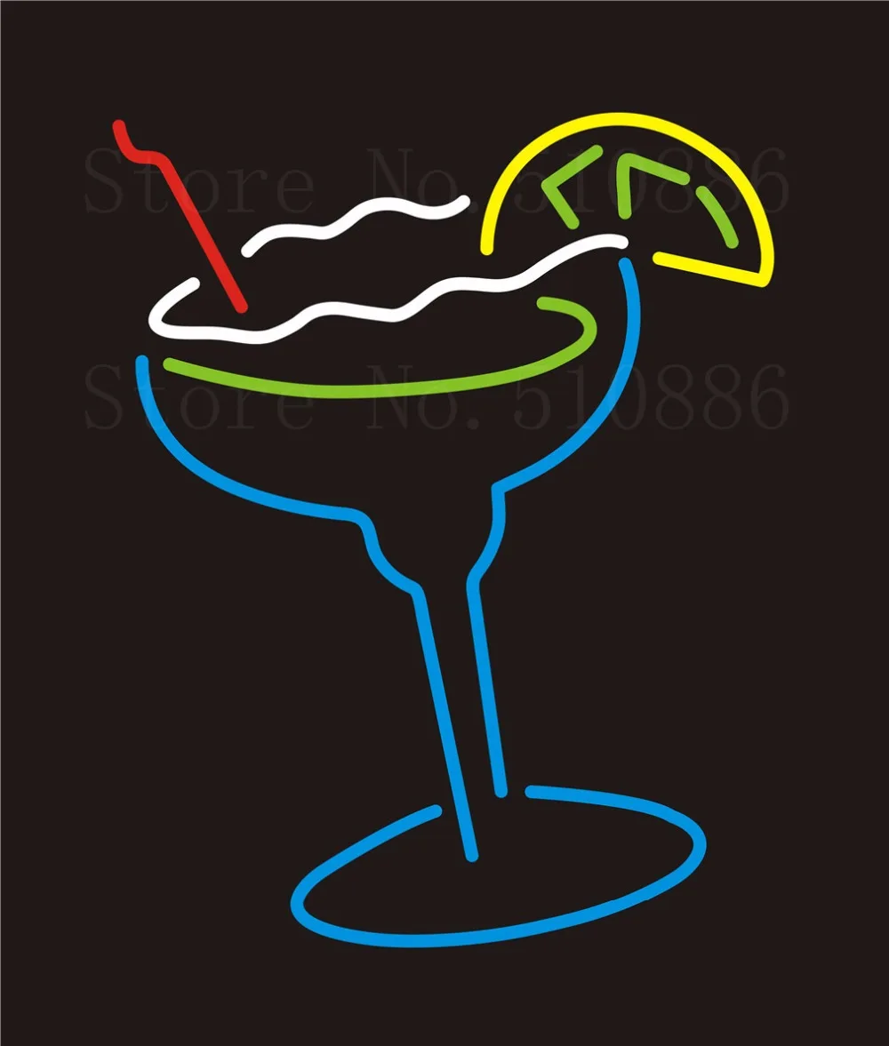 Custom Signage NEON SIGNS Drinks Iced Lemon BAR PUB Signboard Display Decorate Store Shop Light