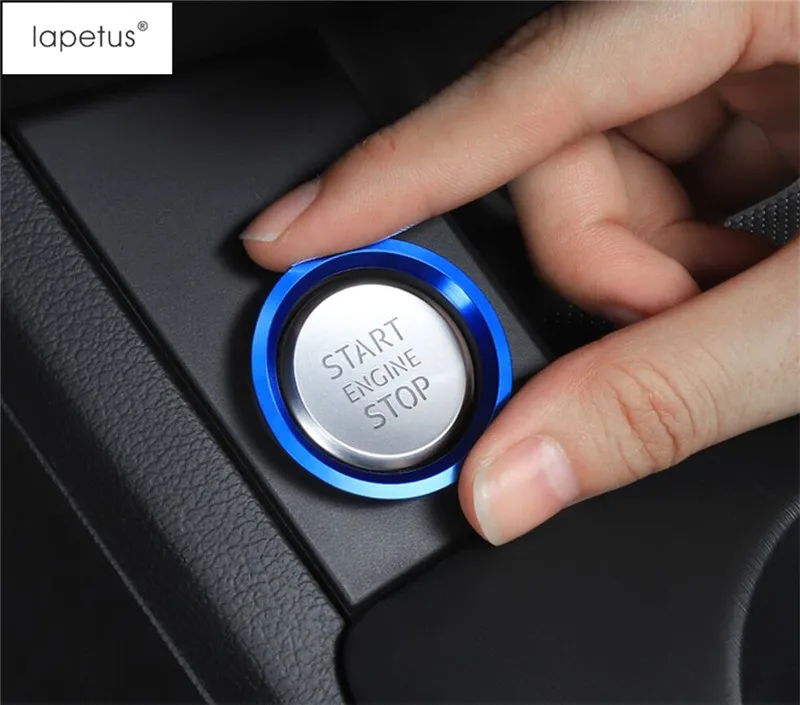 LAPETUS пусковой стоп двигатель кнопочное кольцо для ключей комплект отделки подходит для Audi A5 A4 B9- аксессуары - Название цвета: Model B