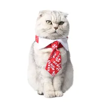 Кошка Собака связать Воротник Pet Рождество Candy Tie воротник красный, белый и классический соответствия