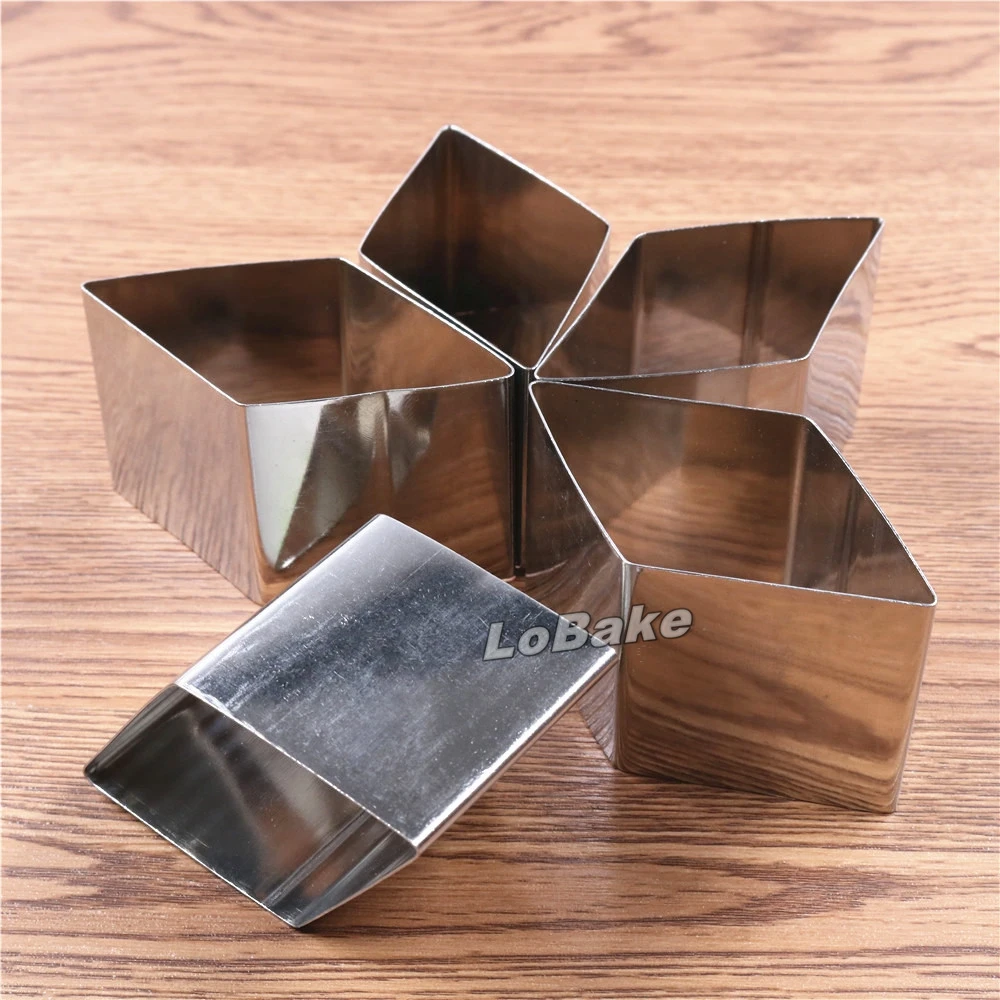 5 шт./лот) 2,5 дюймов 8,5*5* H.5cm ромб lozenge из нержавеющей стали Форма для Мусса форма для Тирамису печенья резак инструменты для выпечки «сделай сам»