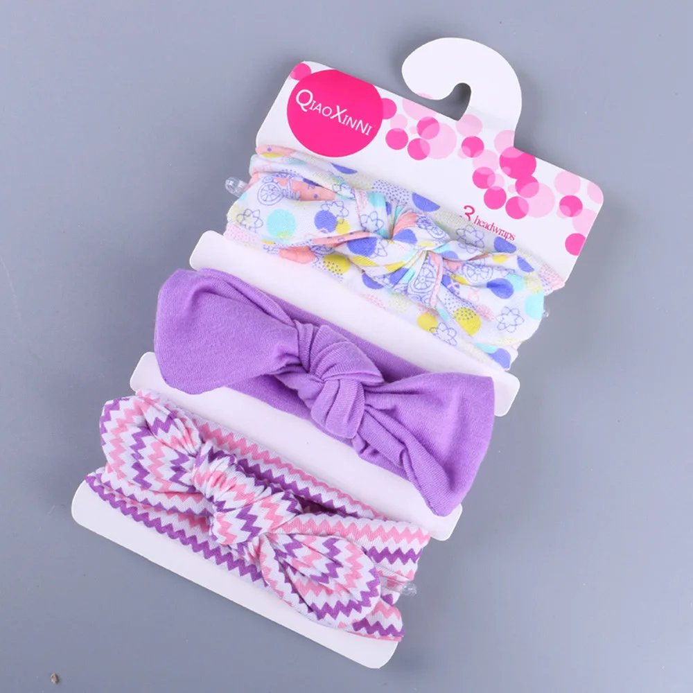 3pcs crianças elásticas bandana bonito floral arco do bebê headbands acessórios para o cabelo da menina orelhas de coelho faixas de cabelo accessoire jly15