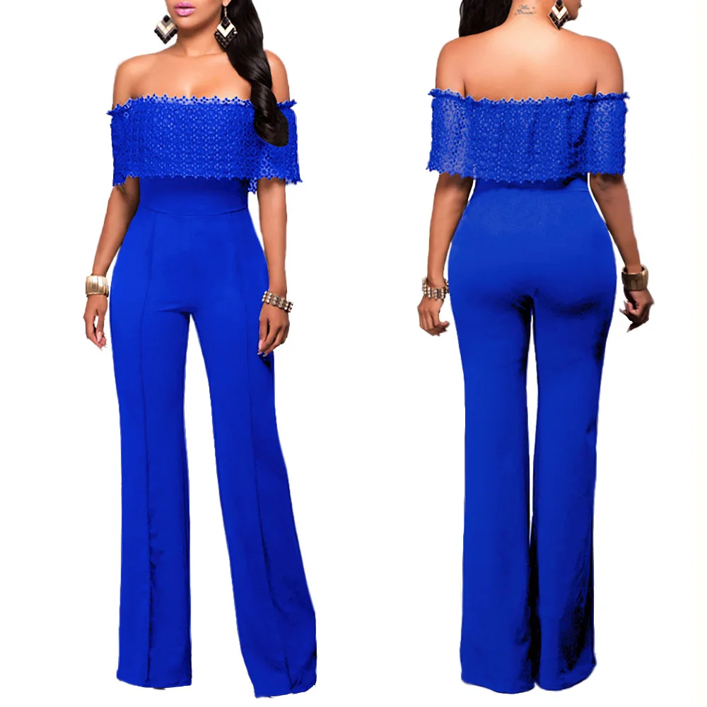 royal blue and white jumpsuit