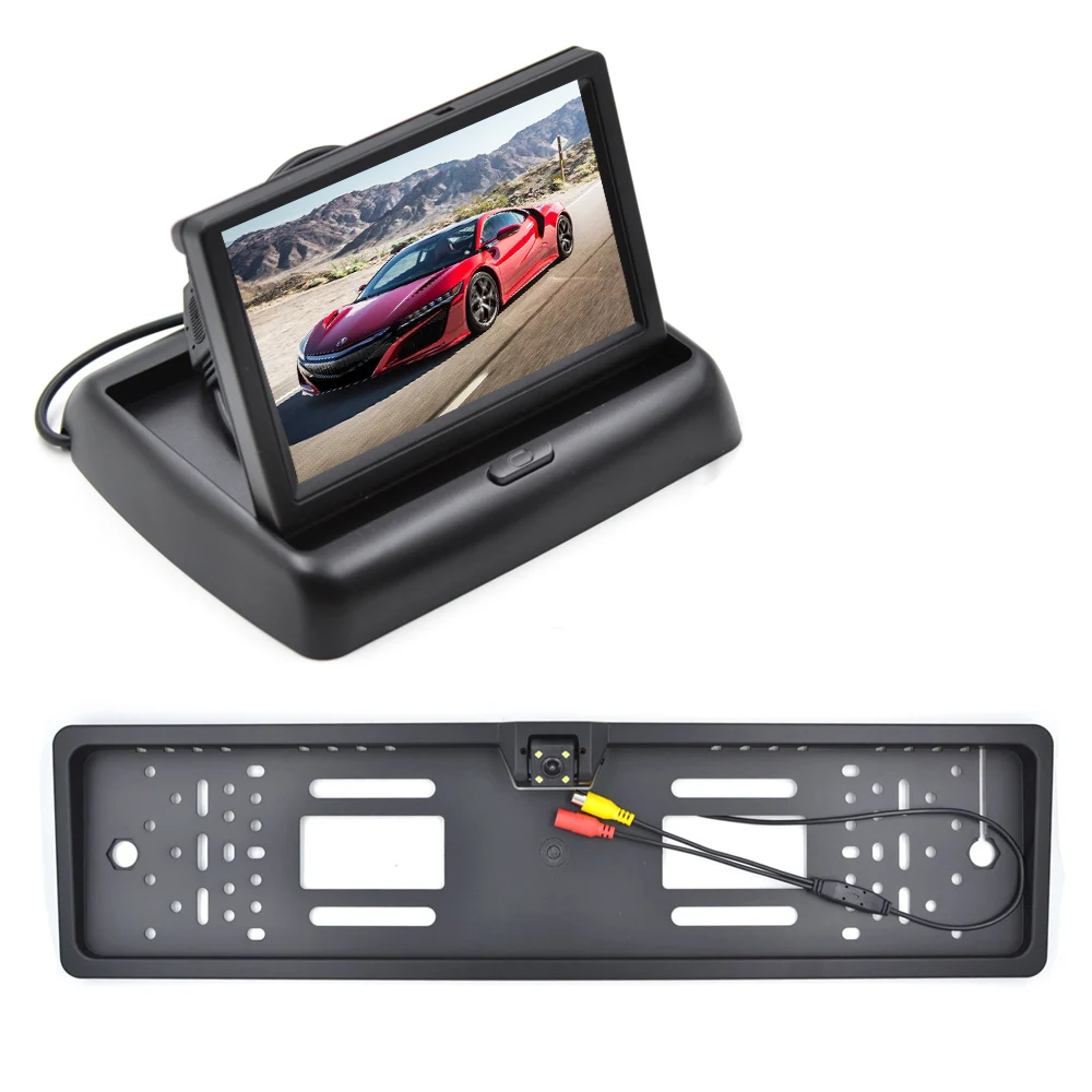 4,3-дюймовый автомобильный TFT-LCD HD цветной монитор ЕС рамка номерного знака Автомобильная Водонепроницаемая камера заднего вида Автомобильн... 4,3-дюймовый автомобильный TFT-LCD HD цветной монитор ЕС рамка номерного знака Автомобильная Водонепроницаемая камера заднего вида Автомобильн...