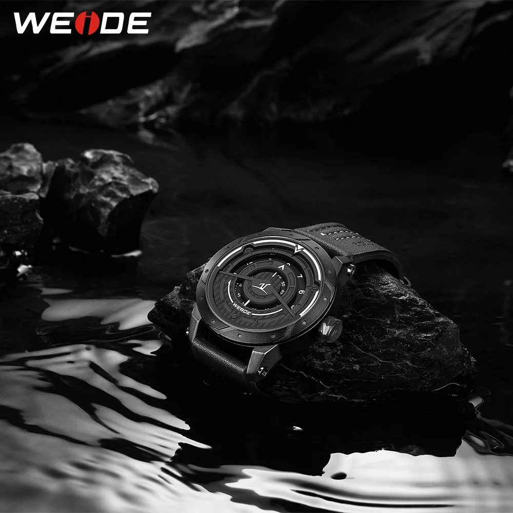 WEIDE Мужская Спортивная модель кварцевый механизм Кожаный ремешок наручные часы Relogio Masculino армейские военные часы Orologi Uomo Hour