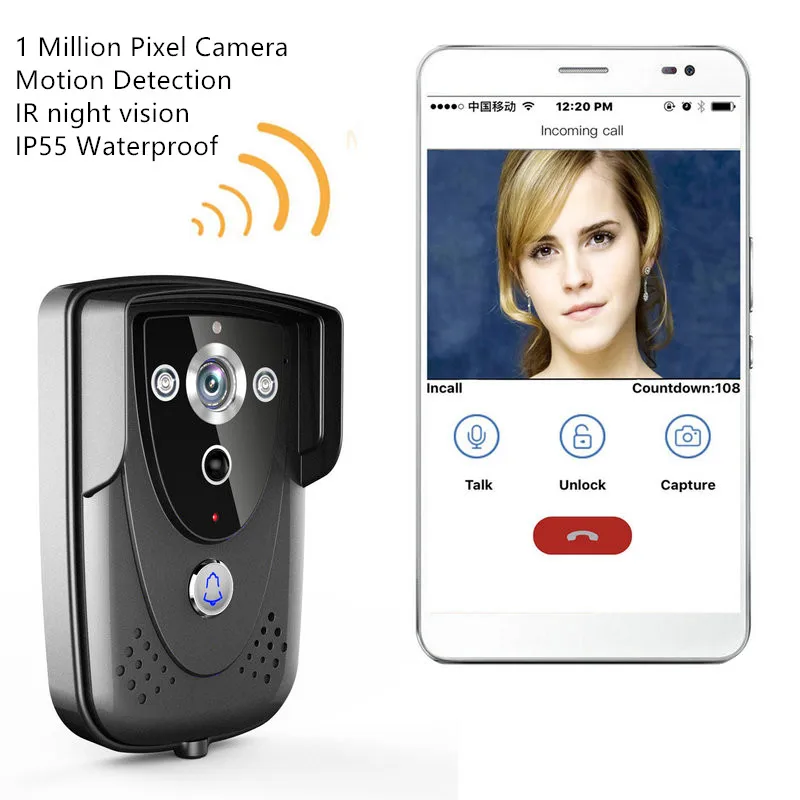 1MP Wifi Two way Intercom Doorbell Remote Unlock/Monitor