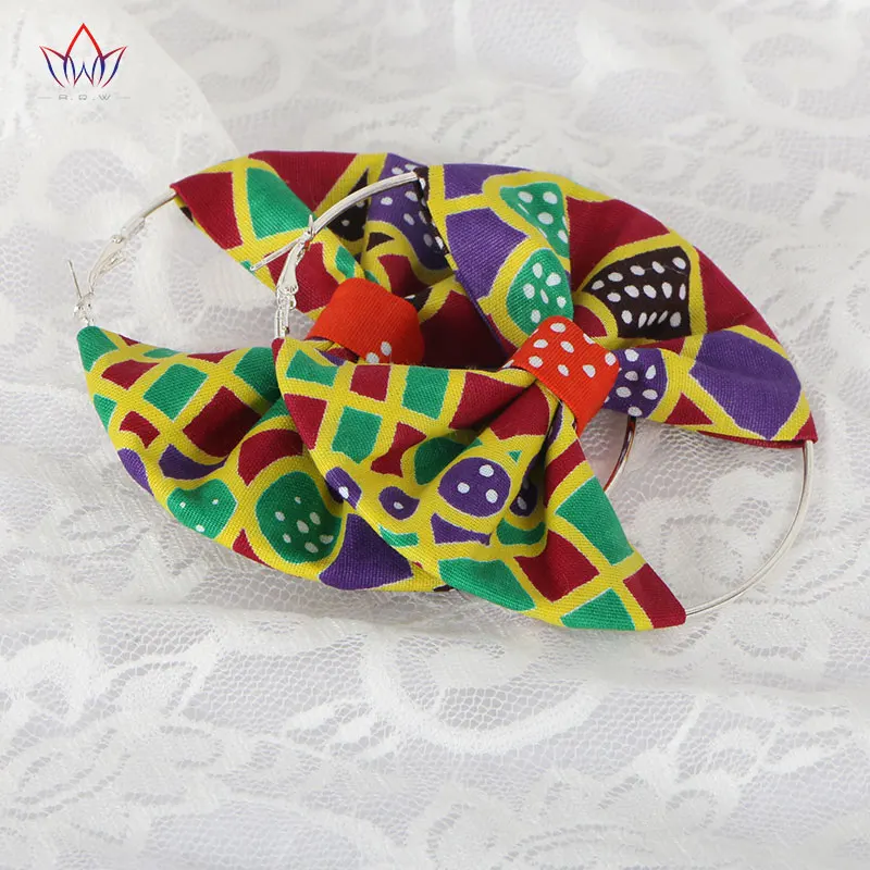 Летние африканские серьги, модные женские африканские украшения ручной работы, вощеная ткань с принтом, аксессуары WYA078