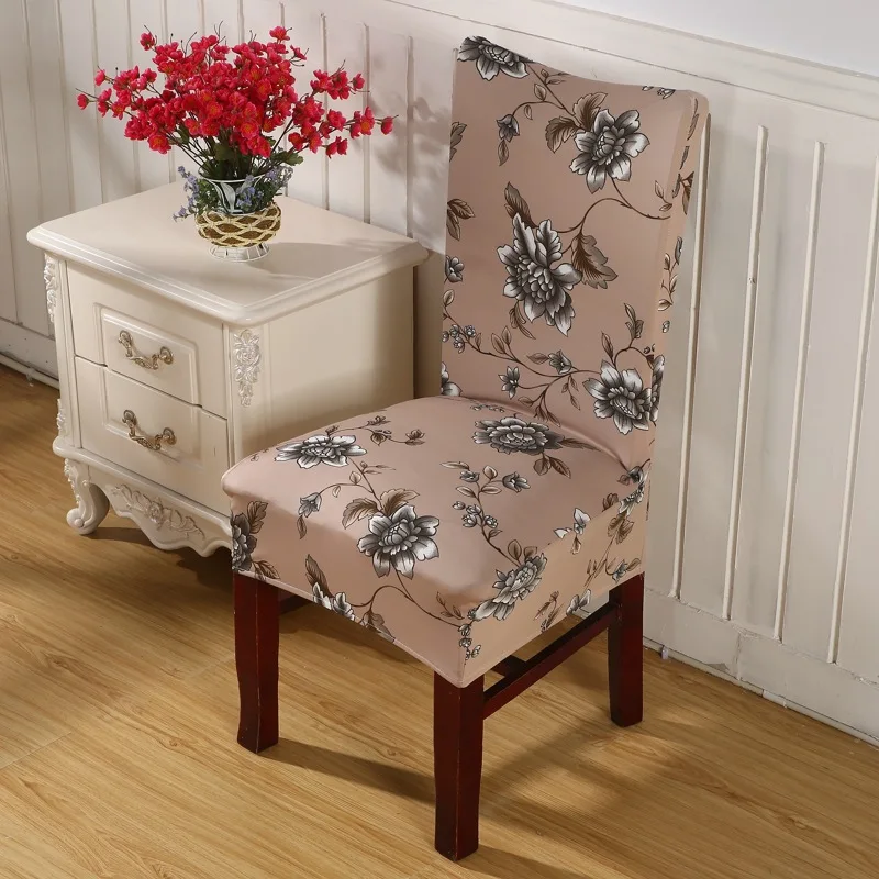 Hyha минималистичный цветочный принт чехол для кресла спандекс эластичный обеденный стул защитный чехол Съемный пылезащитный стрейч