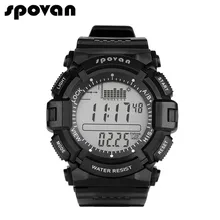 SPOVAN Men’s Digital Sports Watch Outdoor Wristwatch Waterproof, Fishing Remind/Weather Forecast/ LED Backlight/Stopwatch SPV706