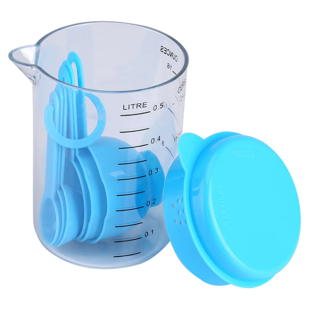 

7Pcs/set Plastic Measuring Cups And Spoons Measure Tea Coffee Kitchen Utensil for Baking Tools Bakeware Kitchen Tools
