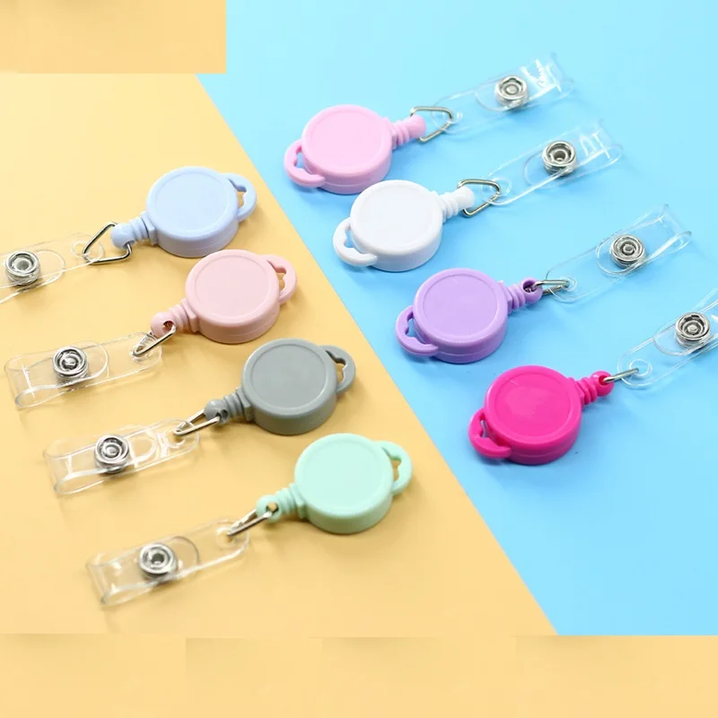 

One Pcs ID Card Holder Badge Reel Oyster Security Retractable Photo Identity Pass Badge Students Nurse Holder & Accessories