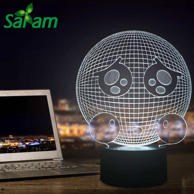 7 цветов интересные жаль выражение ночник 3D LED с сенсорным лампа загорается