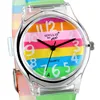 LANCARDO arc-en-ciel Montre à Quartz femmes dames marque de noël de luxe fille Silicone Montre-bracelet horloge Montre Femme Relogio Feminino ► Photo 2/6