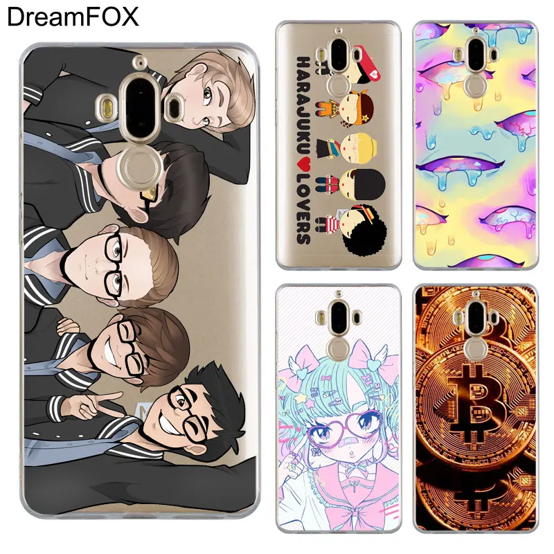 DREAMFOX M403 Биткойн Ahegao Harajuku Мультфильм Мягкий ТПУ силиконовый чехол для huawei mate Nova 2 9