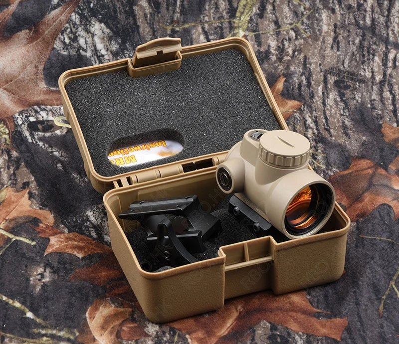 

Tactical trijicon mro style 1x Red Dot Sight Scope Increase adatpor Picatinny Mount Tan Hunting Shooting M9500