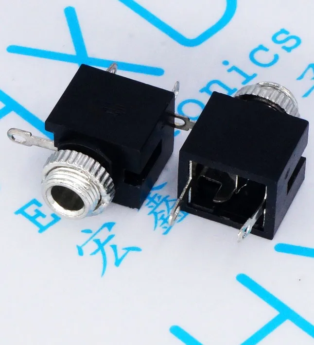 80pcs PJ301M pale headphone jack 3 5MM two channel stereo jack socket audio connector
