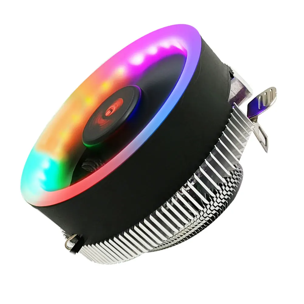 100 ملليمتر الملونة LED حلقة CPU مروحة برودة Hearsink التبريد المبرد PC سطح المكتب لوازم