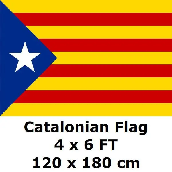 

Catalonia Catalonian Flag 120 x 180 cm 100D Polyester Catalunya Catalans Estelada blava Flags And Banners Bandera Catalana