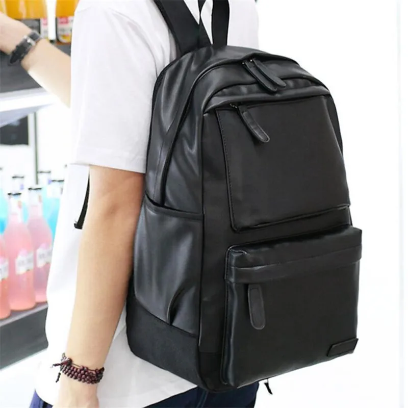 

Vintage Backpack Travel Leather backpack men Rucksack Shoulder School Bag supplies Notebooks a laptop Mochila masculina