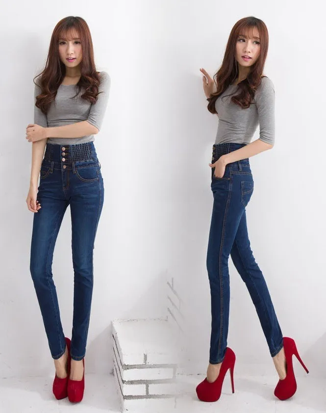 Джинсовые штаны модные женские туфли эластичные Высокая Талия обтягивающие эластичные джинсы весенние джинсы для женщин средства ухода за кожей размера плюс