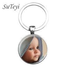 SUTEYI Personalized Photo keychain Custom Key Chain Photo of Your Baby Child Mom Dad Grandparent Loved One Gift for Family Gift