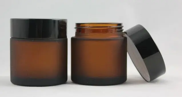 

50 шт., Высококачественная матовая и коричневая банка для крема, 50 г, стеклянная Косметическая банка, пустая стеклянная банка 50 г или упаковка для крема