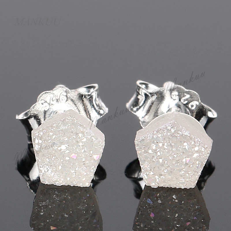 Серьги с натуральным драгоценным камнем 4 мм|women earrings|earring mixdruzy earrings |
