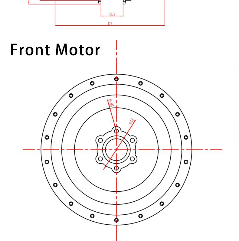 Discount Free Shipping 36V 500W Powerful BPM Brushless gear hub Motor Electric Bike Bicycle Motor for Front Rear Wheel 20inch 26inch 700C 4