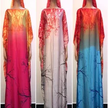Топ Мода с принтом итальянский кафтан шелк женские длинные платья свободный размер уникальные малайзийские мусульманские платья африканские платья для женщин