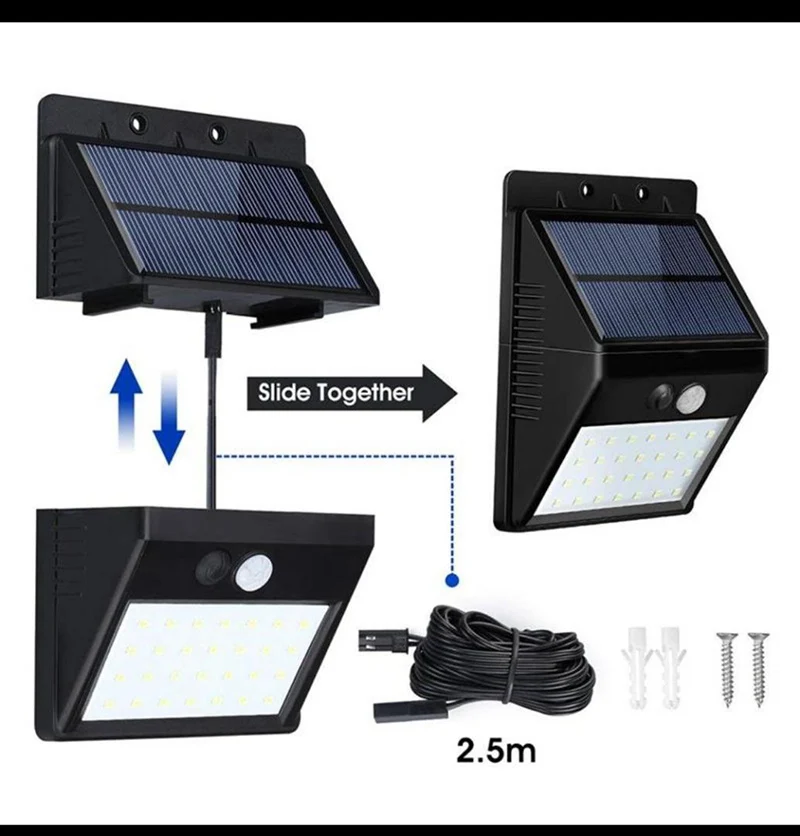 20/30/48 LED Solar light Bulb Outdoor Garden lamp Decoration PIR Motion Sensor Night Security Wall light Waterproof