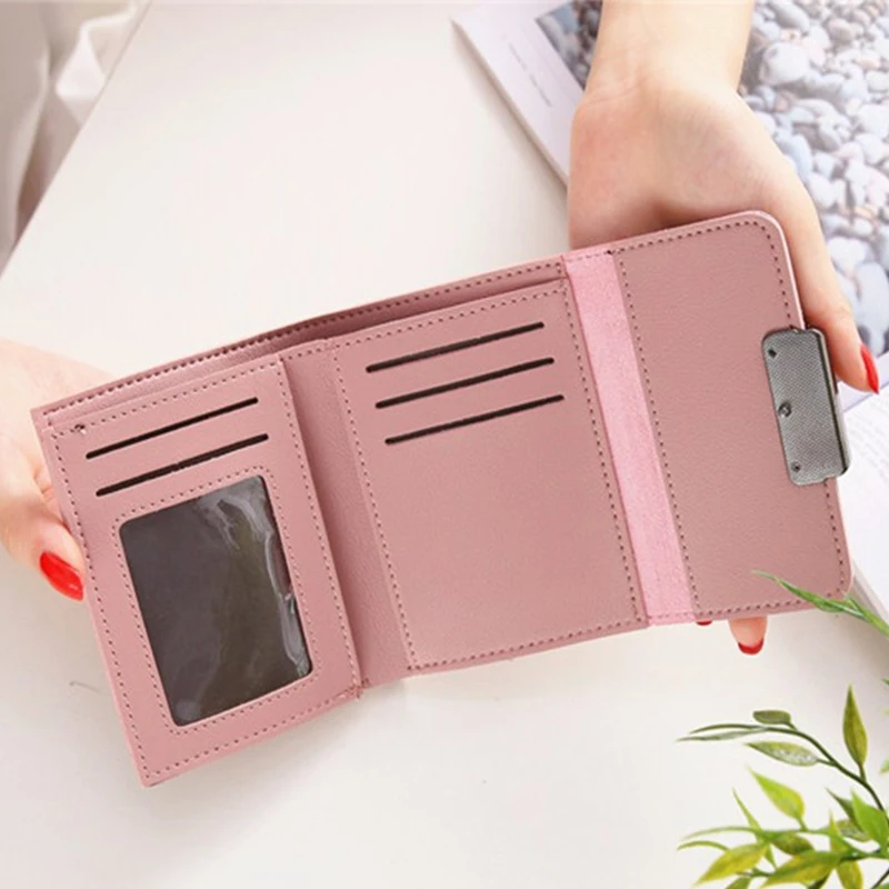 New Money Small Wallet Women Casual Solid Wallet Fashion Female Short Mini All-match Korean Students Love Small Wallet New Money Small Wallet Women Casual Solid Wallet Fashion Female Short Mini All-match Korean Students Love Small Wallet