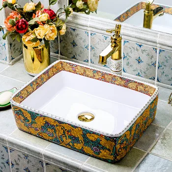 

Modern style porcelain wash basin colorful ceramic sink for bathroom