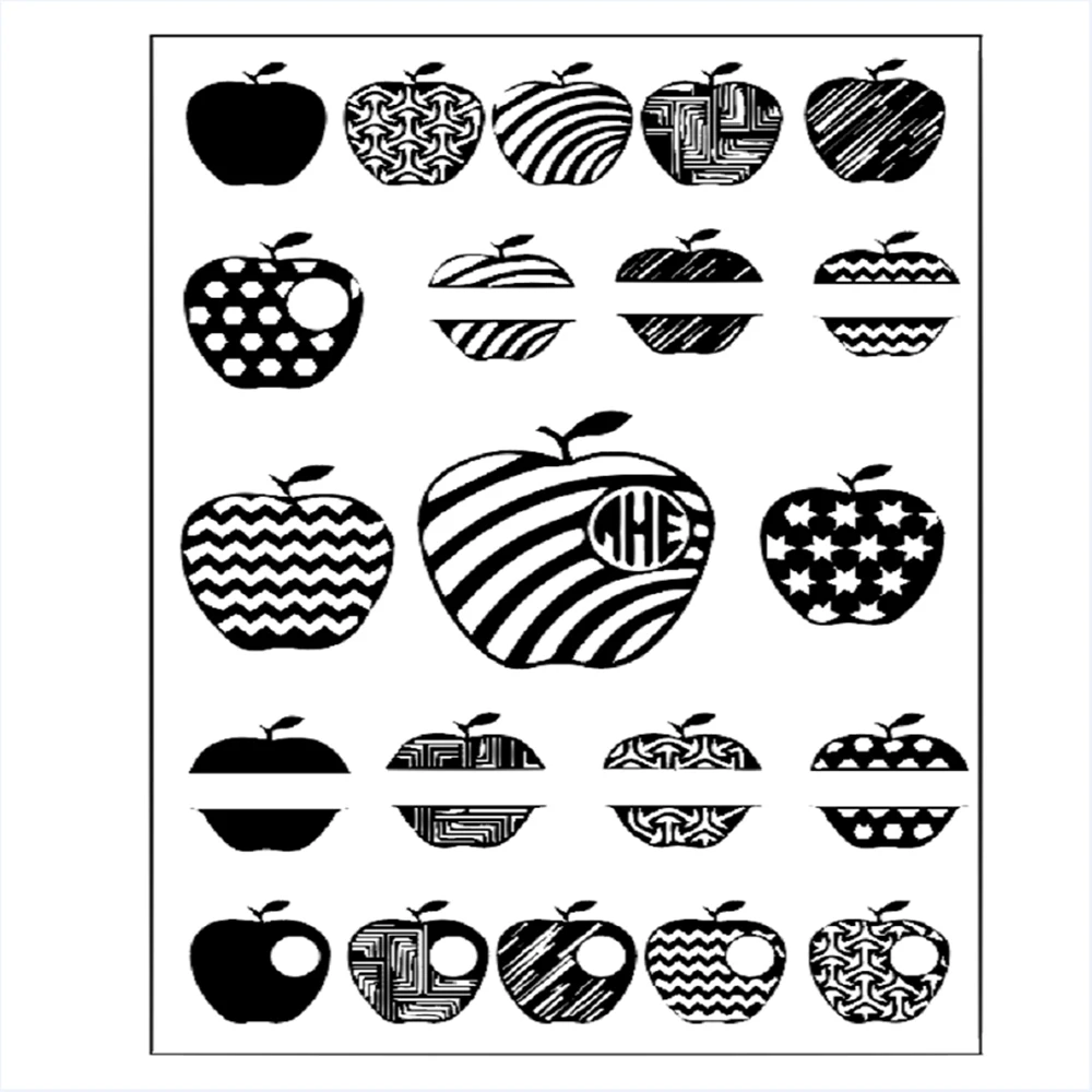 

Painting Apples Stamps Frame 11*16cm 2019 Cutting Dies 3D DIY Scrapbooking & Stamping Rubber Sharp Craft Photo Gift Card Decor