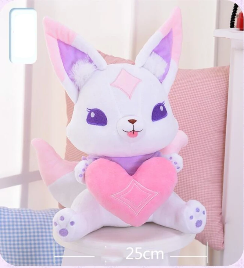 Плюшевая игрушка Лиса 33 см аниме Star Guardian Ahri милый талисман Kiko чучела и плюшевая