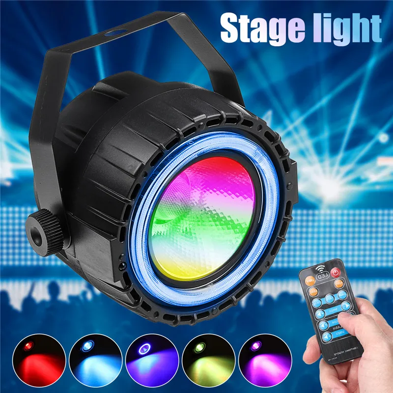 

LED lights with 3 in 1 RGB+Blue Ring Lights Colors Auto,Sound,Dmx512+Remote control Powerful Par Lights for live show, pub