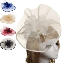 Chapeaux De Mariage Pour Les Femmes Свадебные Шляпы невесты с зажимом перо Бисероплетение свадебные головные уборы аксессуары