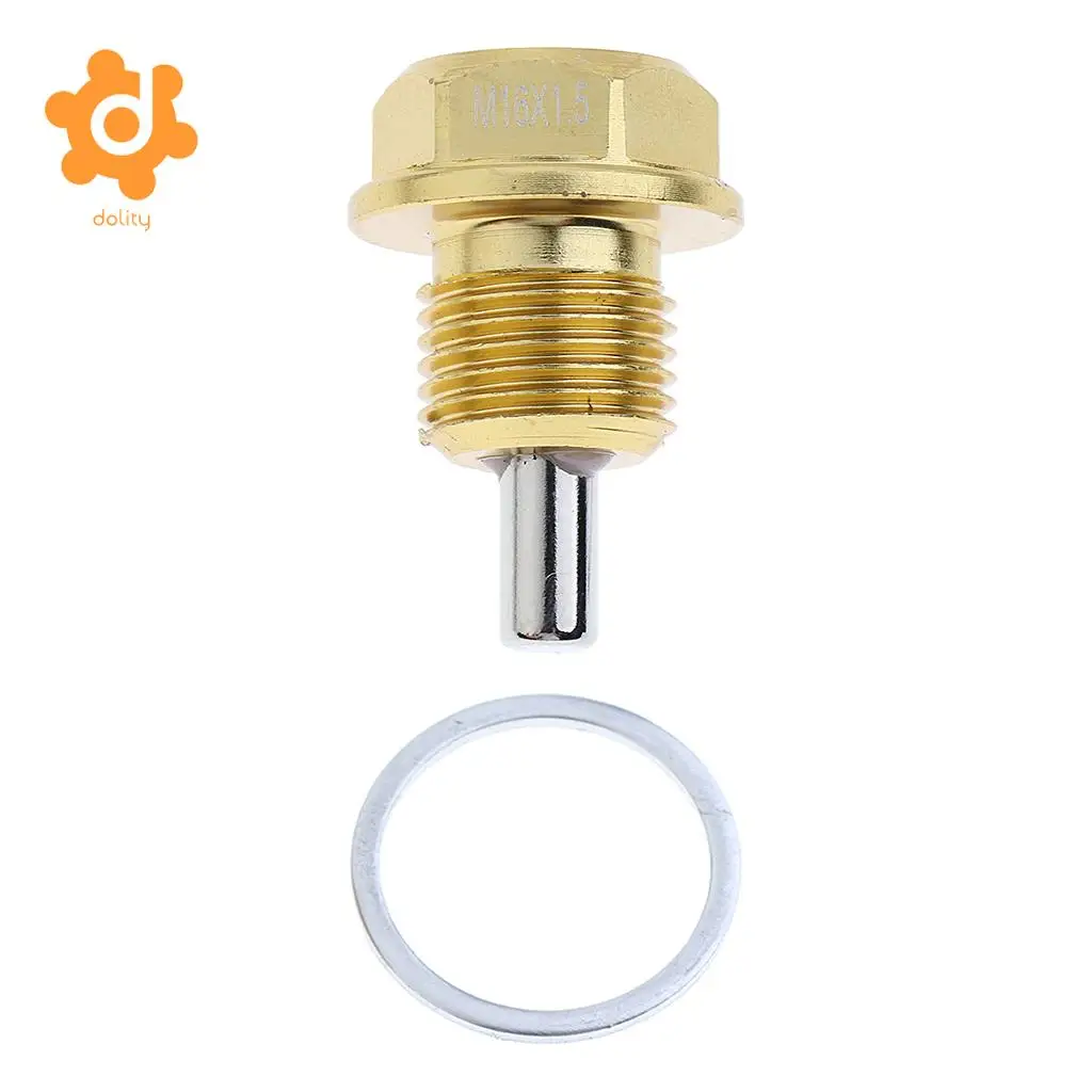 dolity M16x1.5 Auto Magnetic Oil Drain Plug Bolt Screw Sump Nut Crush Washer