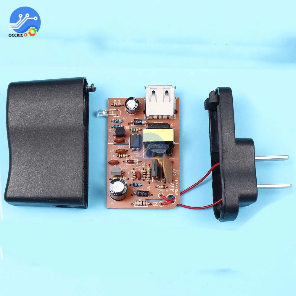 

5V 800mA Regulated Power Adapter DIY Kit AC 220V to DC 5V 800mA USB Charge Adapter for phone