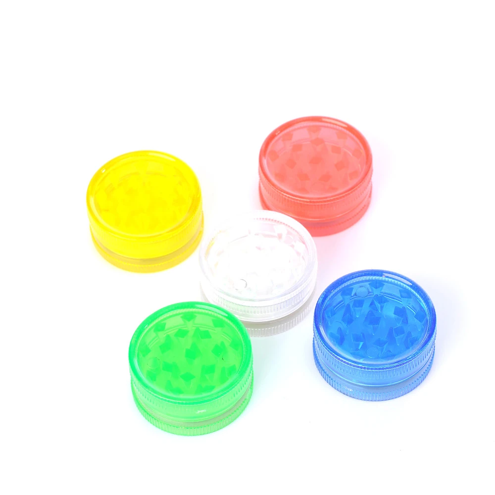 24pcs/lot Diameter 30mm Small Plastic Herb Grinder Spice Chromium Crusher Storage Cigarette Paper Tobacco Grinder