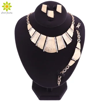 

Fashion Jewelry Sets African Nigeria Beads Dubai Jewellery Set Women Wedding Bridal Turkish Choker Costume Necklace Set