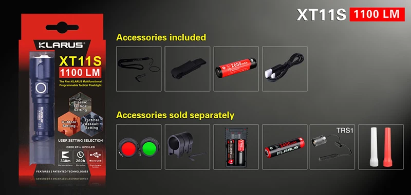 KLARUS XT11S Rechargeable Tactical Flashlight (22)