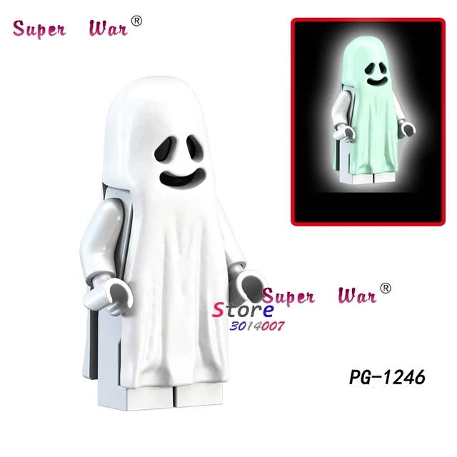 Cheap 1PCS model building blocks action figures Vitruvius The Horror Theme Halloween Moonlight Ghost Zombie diy toys for children gift