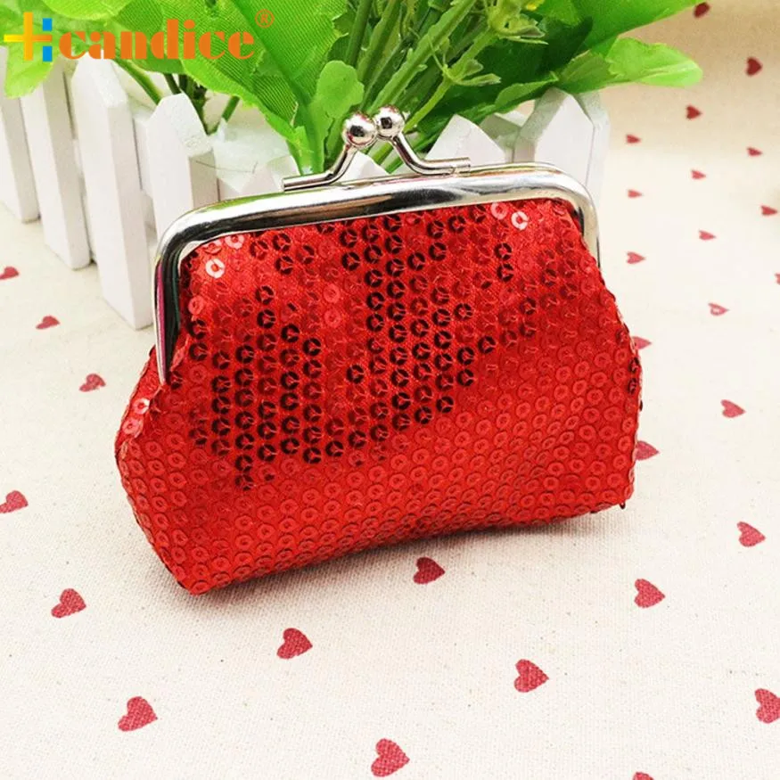 Naivety 2016 New Fashion Women Mini Sequin Wallet Card Holder Coin Purse Clutch Bag JUL4 drop shipping