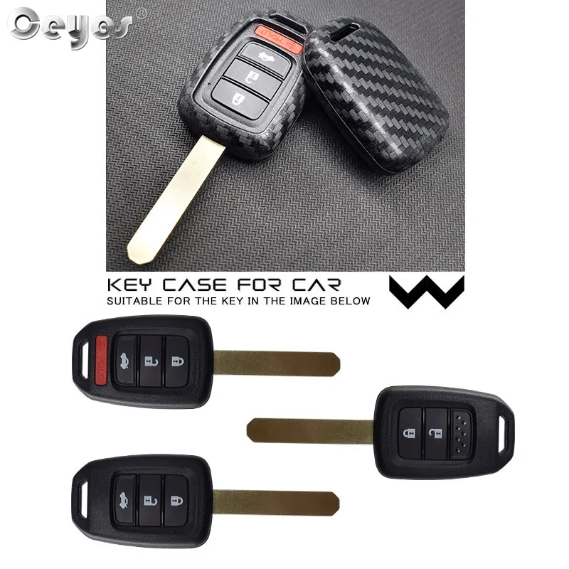 Ceyes для стайлинга автомобилей Силиконовые Ключ из углеродного волокна 2 3 Пульт дистанционного управления чехол для Honda Civic Accord подходит для CRV XRV HRV автомобильные аксессуары