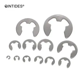 

QINTIDES M1.2 - M20 Lock washers retaining washers for shafts 304 stainless steel open ring E-type buckle M2 M3 M4 M5 M6 M8 M10