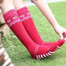 Новинка, зимние женские теплые лыжные носки, хлопковые спортивные носки для сноуборда, катания на лыжах, кемпинга, пеших прогулок, термоноски, гетры высокого качества