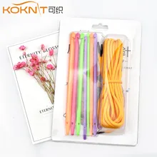 KOKNIT многоцветные пластиковые спицы для вязания крючком, крючки для вязания, спицы для самостоятельного плетения, инструменты для домашнего шитья