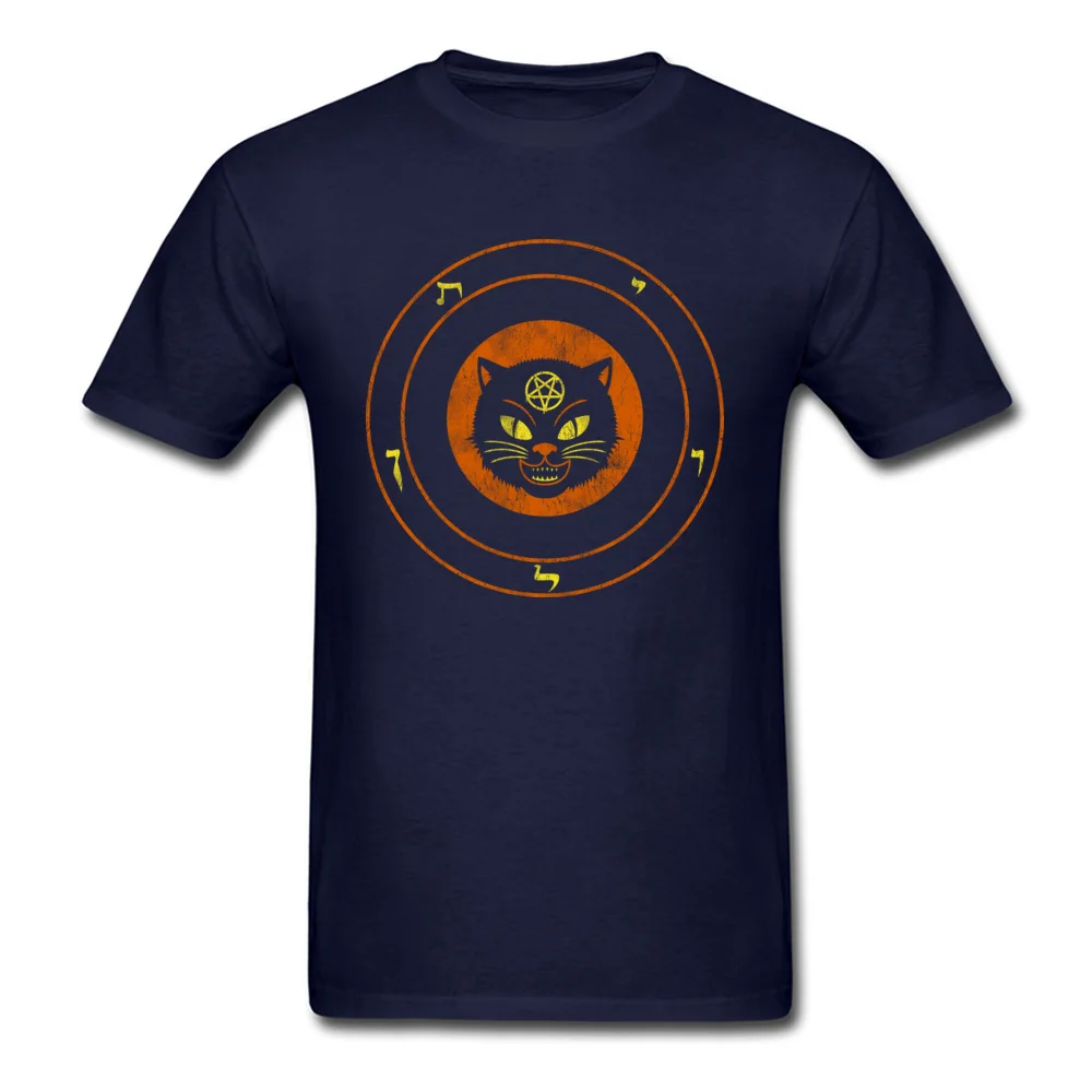 Order of the Black Cat T-Shirt Short Sleeve Casual Brand New Young Labor Day Tops Tees Casual Tops & Tees O Neck Pure Cotton Order of the Black Cat navy