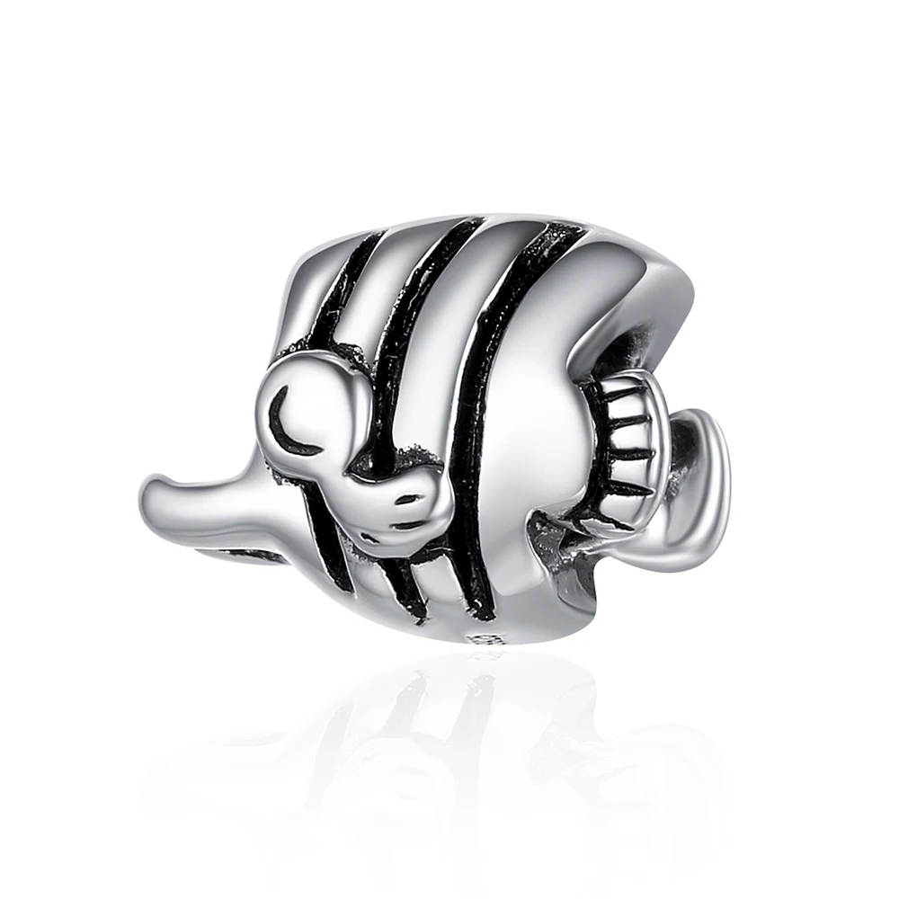 

ZMZY Original 925 Sterling Silver Marine Fish Charms Beads Fit Pandora Bracelets Pendant Jewelry for Lover Gift Seaside Resort