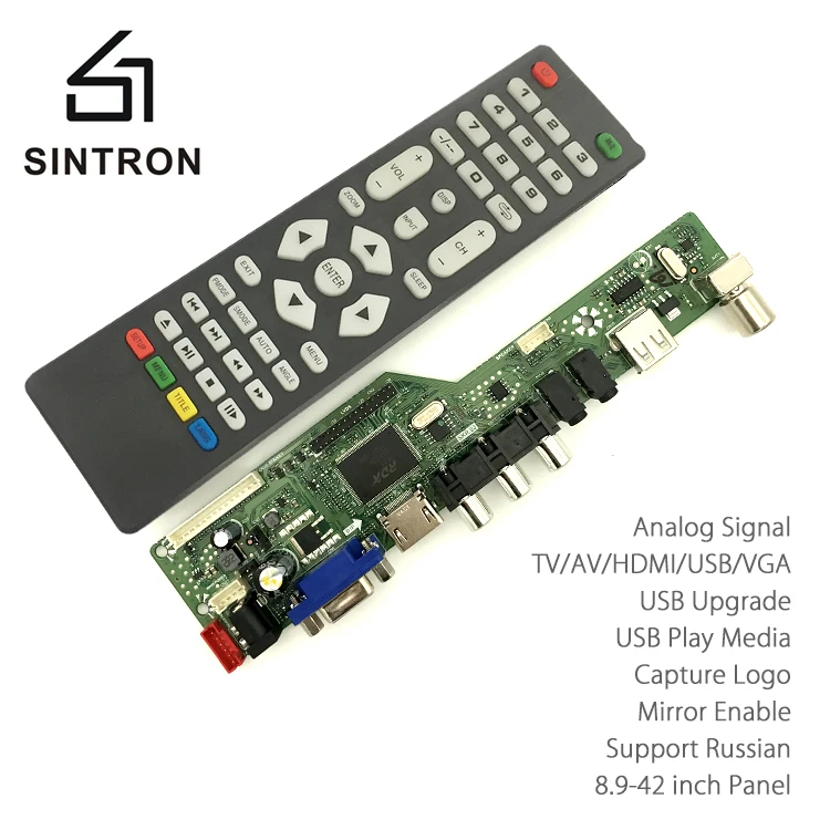 

[Sintron] HDMI VGA Audio Universal LCD TV Monitor Screen Controller Driver Board PC/VGA/HDMI/USB Interface Kit Replace V56 V29